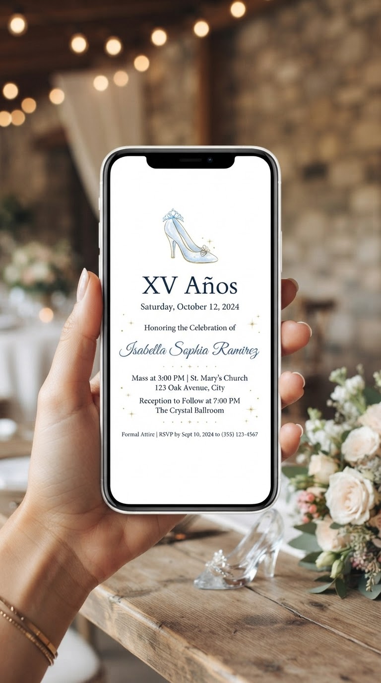 Invitación digital La Cenicienta
